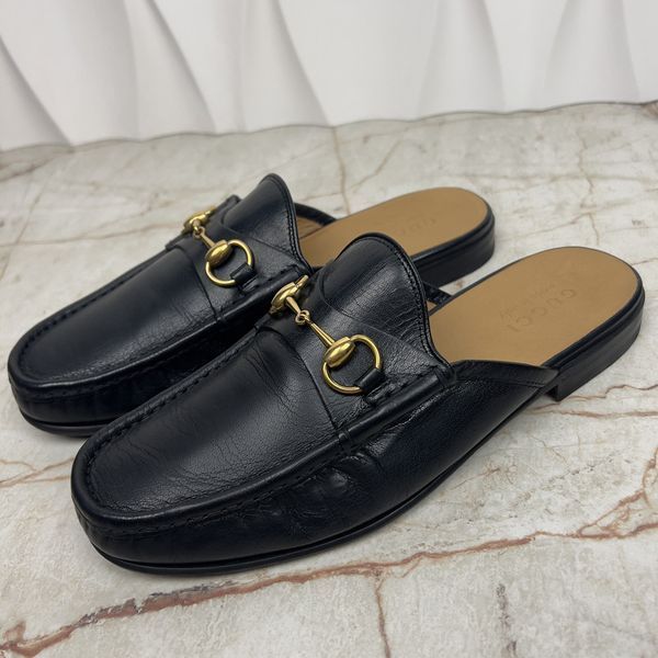 1953 Horsebit Mule Black Leather