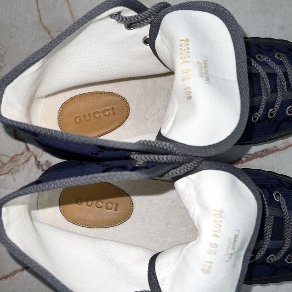 Tortuga Maxi GG High Top Sneakers Blue Fabric