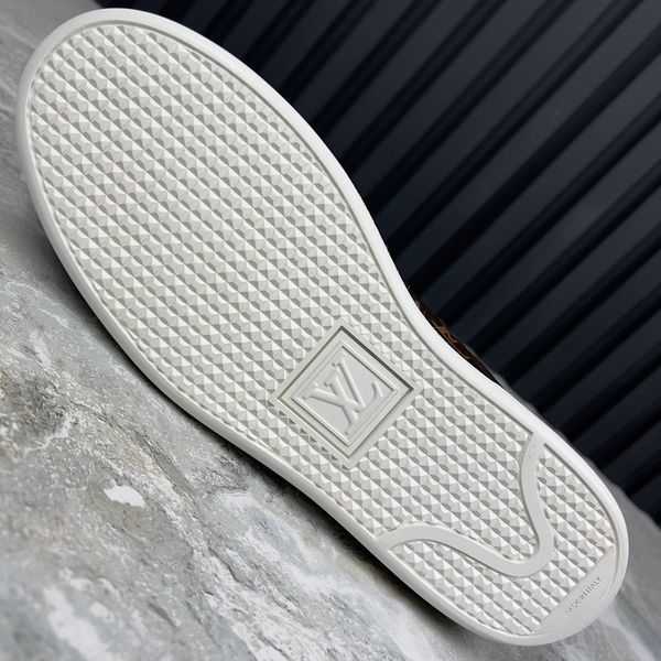 Frontrow LV Monogram кросівки кеди коричневі шкіра Grain 3166 фото