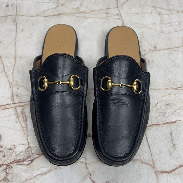 1953 Horsebit Mule Black Leather