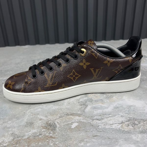 Frontrow LV Monogram кросівки кеди коричневі шкіра Grain 3166 фото