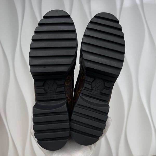 Laureate Desert Boot Platform Monogram Canvas Black Leather Suede