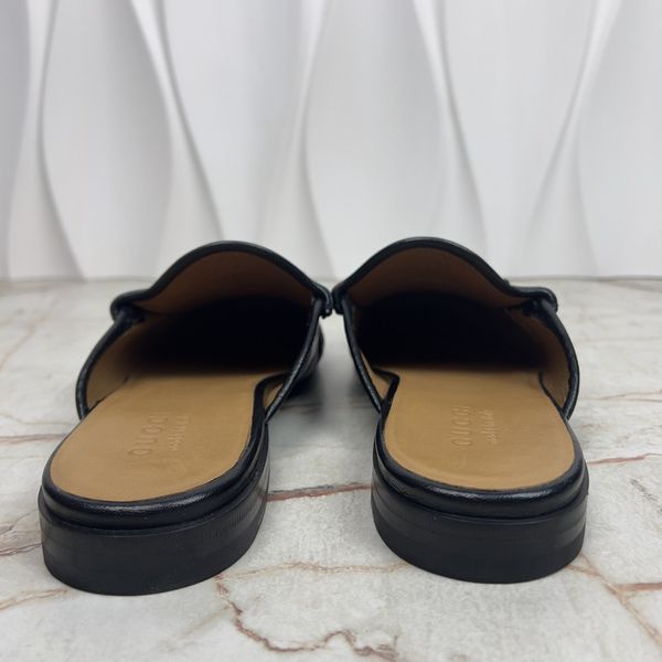 1953 Horsebit Mule Black Leather