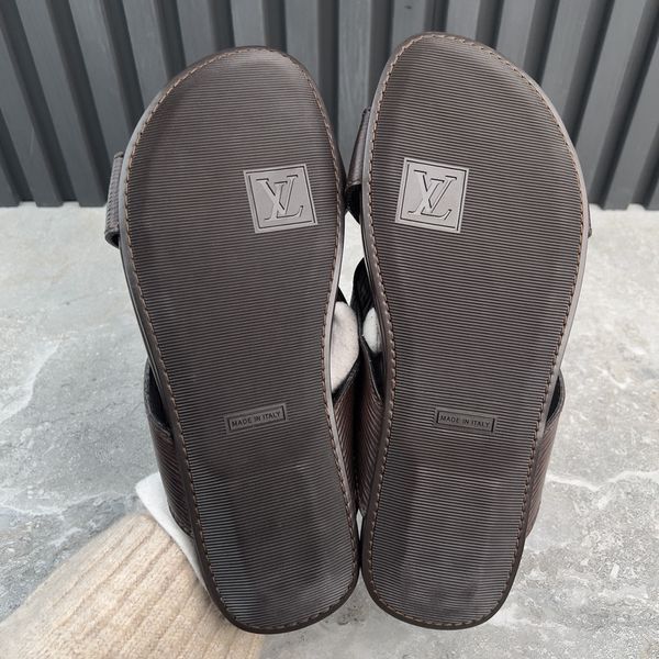 Mule Sandals Brown Epi Leather