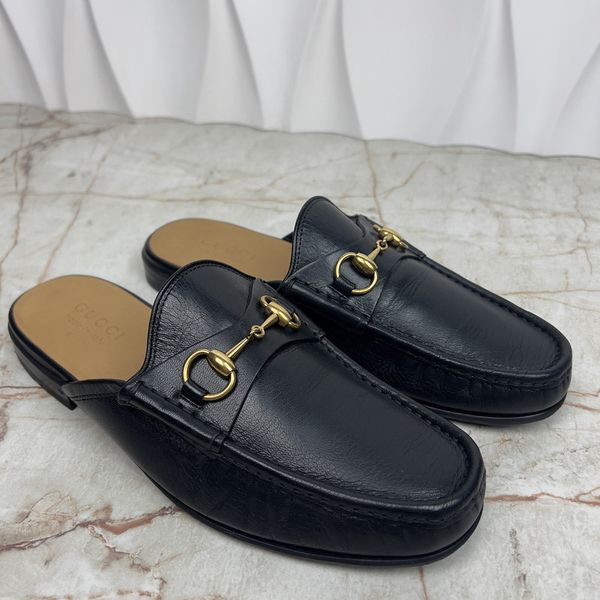 1953 Horsebit Mule Black Leather
