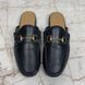 1953 Horsebit Mule Black Leather