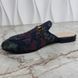 Disney Donald Duck Princetown Horsebit Mule Blue Navy Fabric