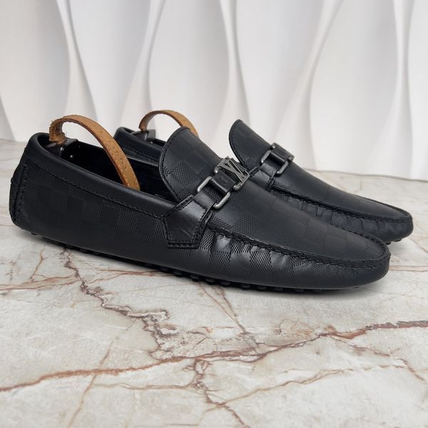 Hockenheim Damier Infini Moccasins Black Leather