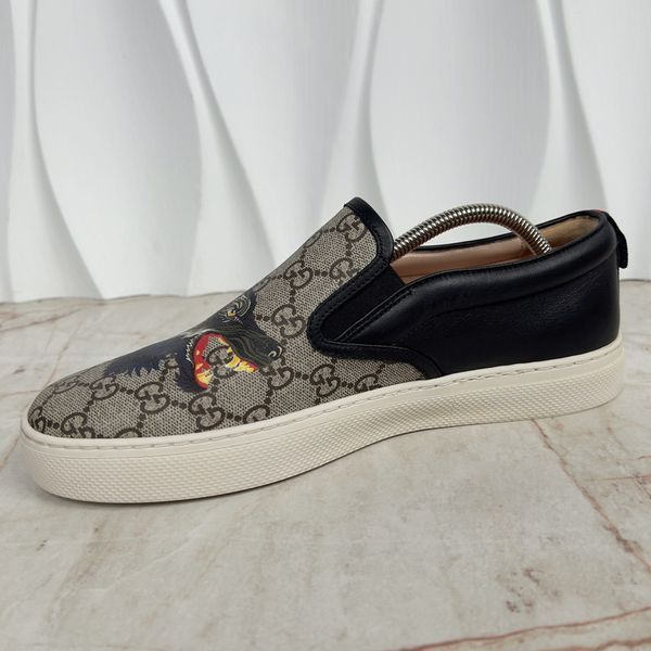 Dublin Wild Wolf GG Supreme Slip-On Beige Leather