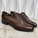 Класичне взуття оксфорди Elkan коричневі шкіряні Burnished Wholecut 3713 фото 4