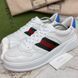 Gucci Chunky GG Web Perforated Sneakers White Leather