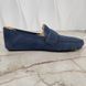 Marmont Double G Collapsible Heels Moccasins Blue Suede