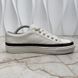 Stellar Sneakers Monogram Trim White Leather