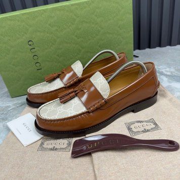 Millenial Ribot GG Supreme Tasseled Loafer Brown Leather