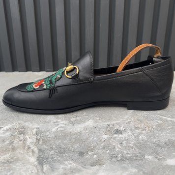 Brixton Horsebit Pantera Patch Loafers Black Leather