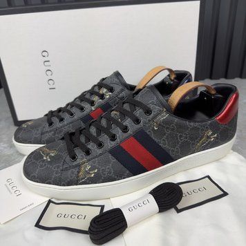 Ace Web GG Supreme Tiger Canvas Gray Leather
