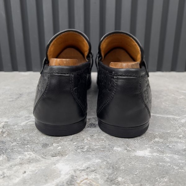 Tom Ford Era Horsebit Guccissima GG Signature Black Leather