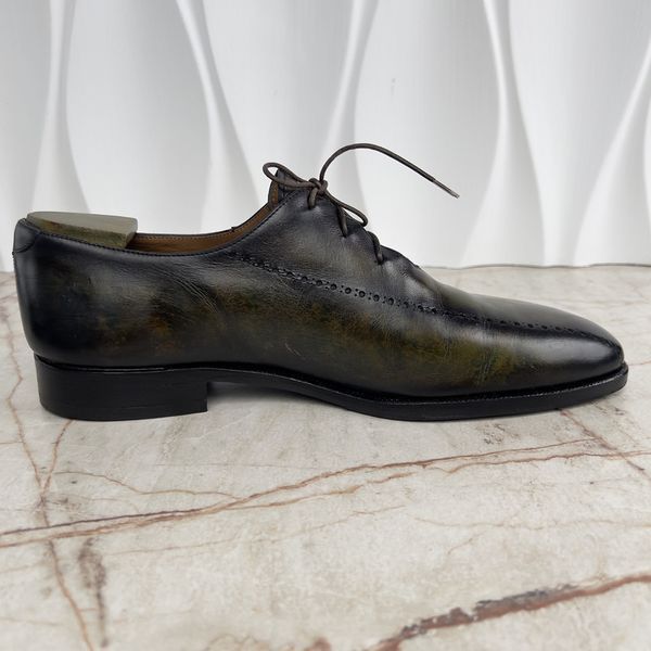 Dress Shoes Oxfords Green Patina Leather