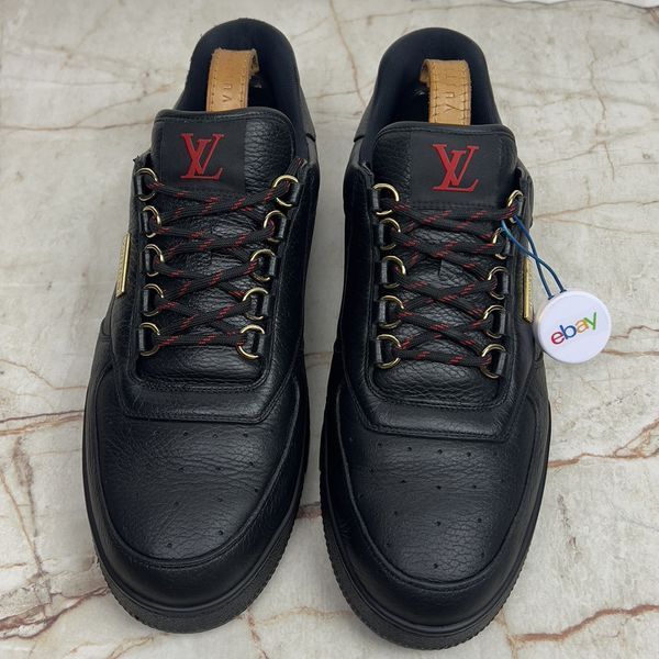 Trainer LV Monogram кросівки чорні шкіряні 3112 фото