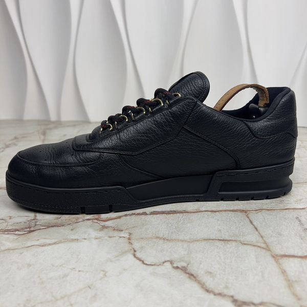 Trainer LV Monogram кросівки чорні шкіряні 3112 фото