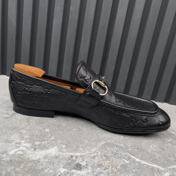 Tom Ford Era Horsebit Guccissima GG Signature Black Leather