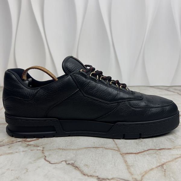 Trainer LV Monogram кросівки чорні шкіряні 3112 фото