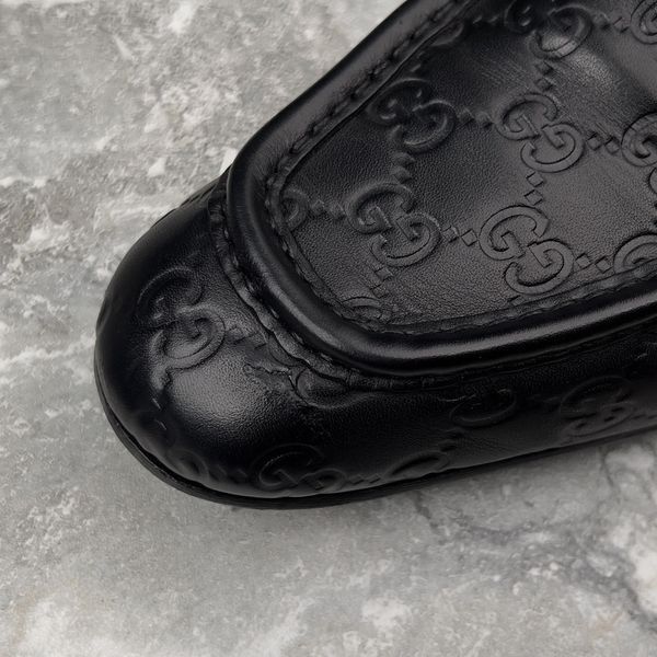 Tom Ford Era Horsebit Guccissima GG Signature Black Leather