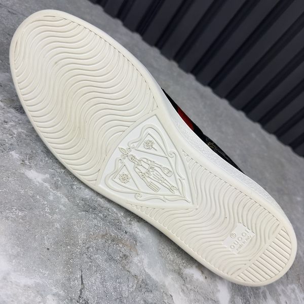 Ace Web GG Supreme Tiger Canvas Gray Leather