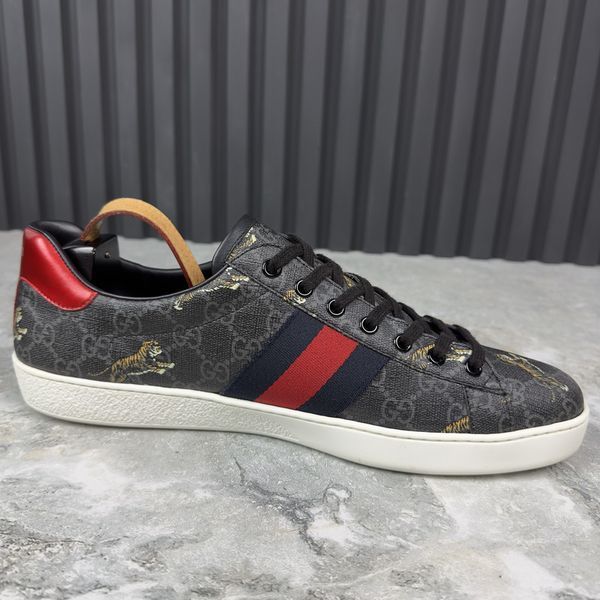Ace Web GG Supreme Tiger Canvas Gray Leather