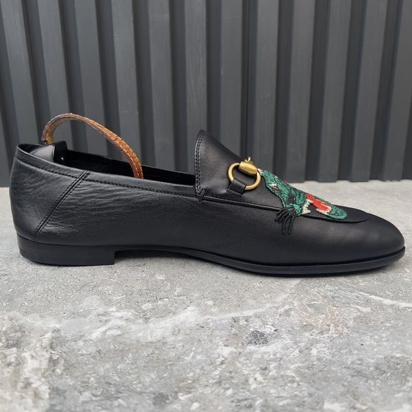 Brixton Horsebit Pantera Patch Loafers Black Leather