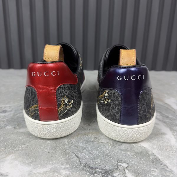 Ace Web GG Supreme Tiger Canvas Gray Leather