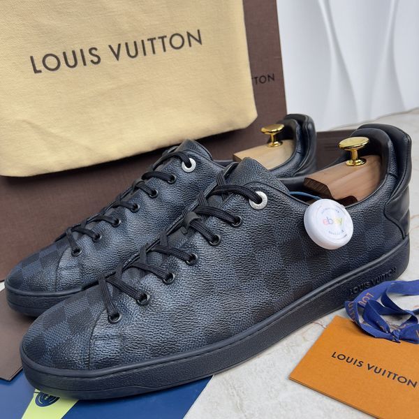 Frontrow Damier Cobalt кросівки темно сині з канви 3703 фото