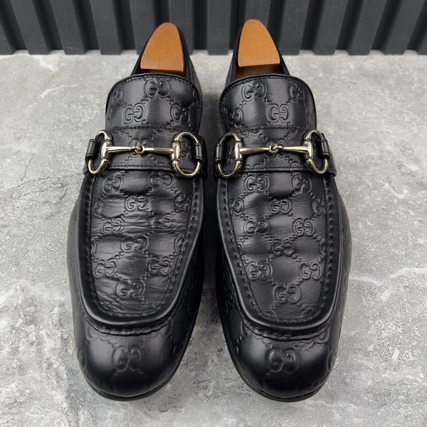 Tom Ford Era Horsebit Guccissima GG Signature Black Leather