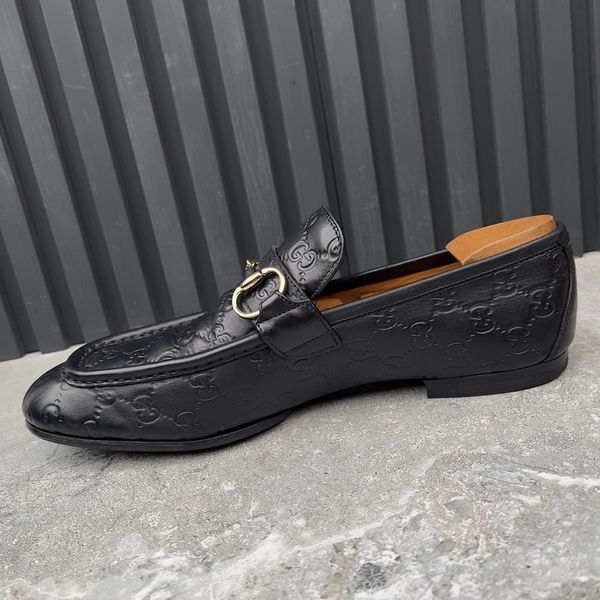 Tom Ford Era Horsebit Guccissima GG Signature Black Leather