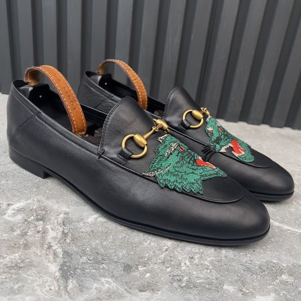 Brixton Horsebit Pantera Patch Loafers Black Leather