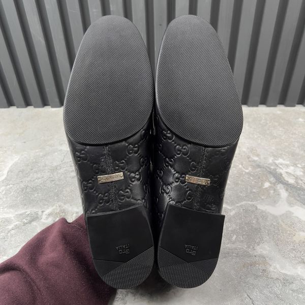 Tom Ford Era Horsebit Guccissima GG Signature Black Leather