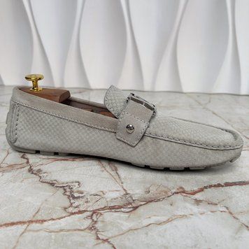 Monte Carlo Damier Moccasins Beige Suede