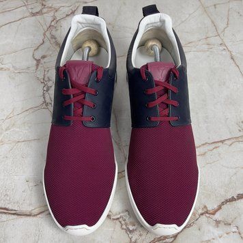 Fastlane Damier Sneakers Maroon Blue Mesh
