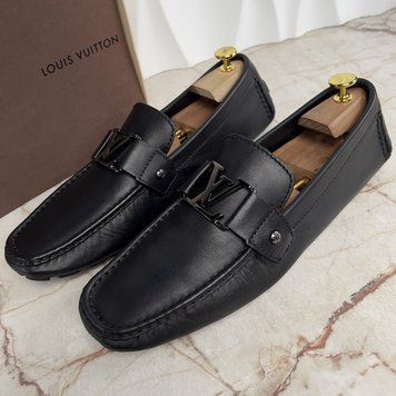 Monte Carlo Moccasins Black Leather
