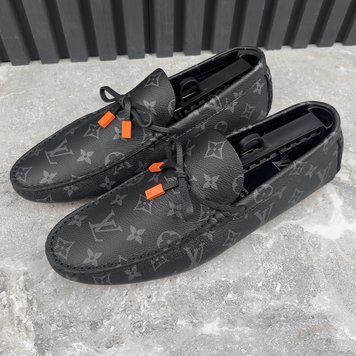 LV Driver Moccasins Monogram Eclipse Leather 4175 фото