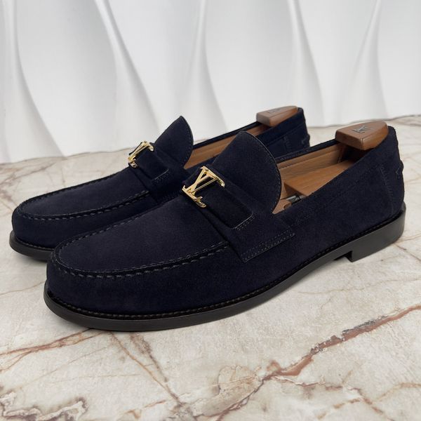 Major Loafers Blue Suede