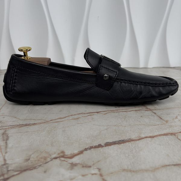 Monte Carlo Moccasins Black Leather