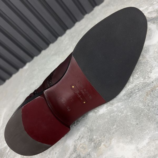 Derby Dress Shoes Burgundy Leather