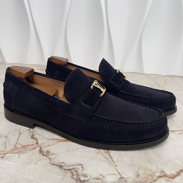 Major Loafers Blue Suede