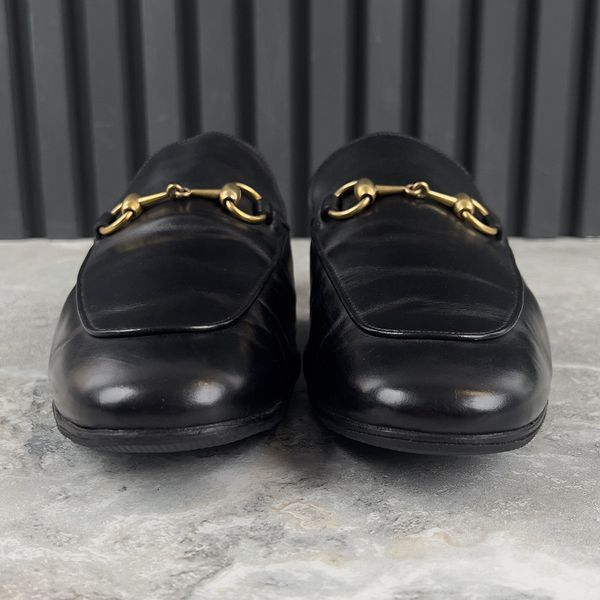 Princetown Horsebit Mules Black Leather