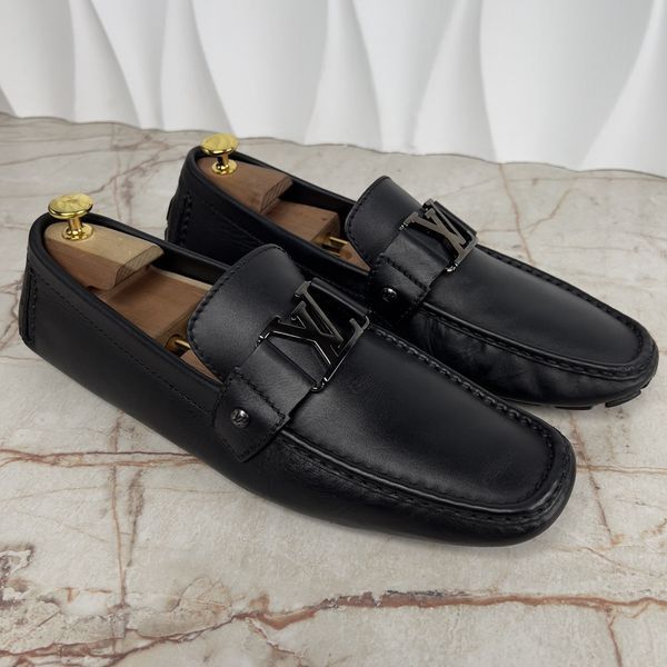 Monte Carlo Moccasins Black Leather