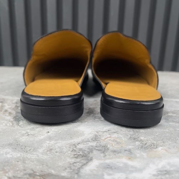 Princetown Horsebit Mules Black Leather