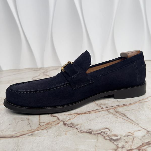 Major Loafers Blue Suede