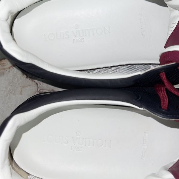 Fastlane Damier Sneakers Maroon Blue Mesh