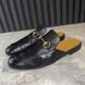 Princetown Horsebit Mules Black Leather